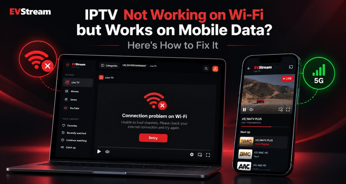 IPTV not working on home Wi-Fi but playing on mobile data